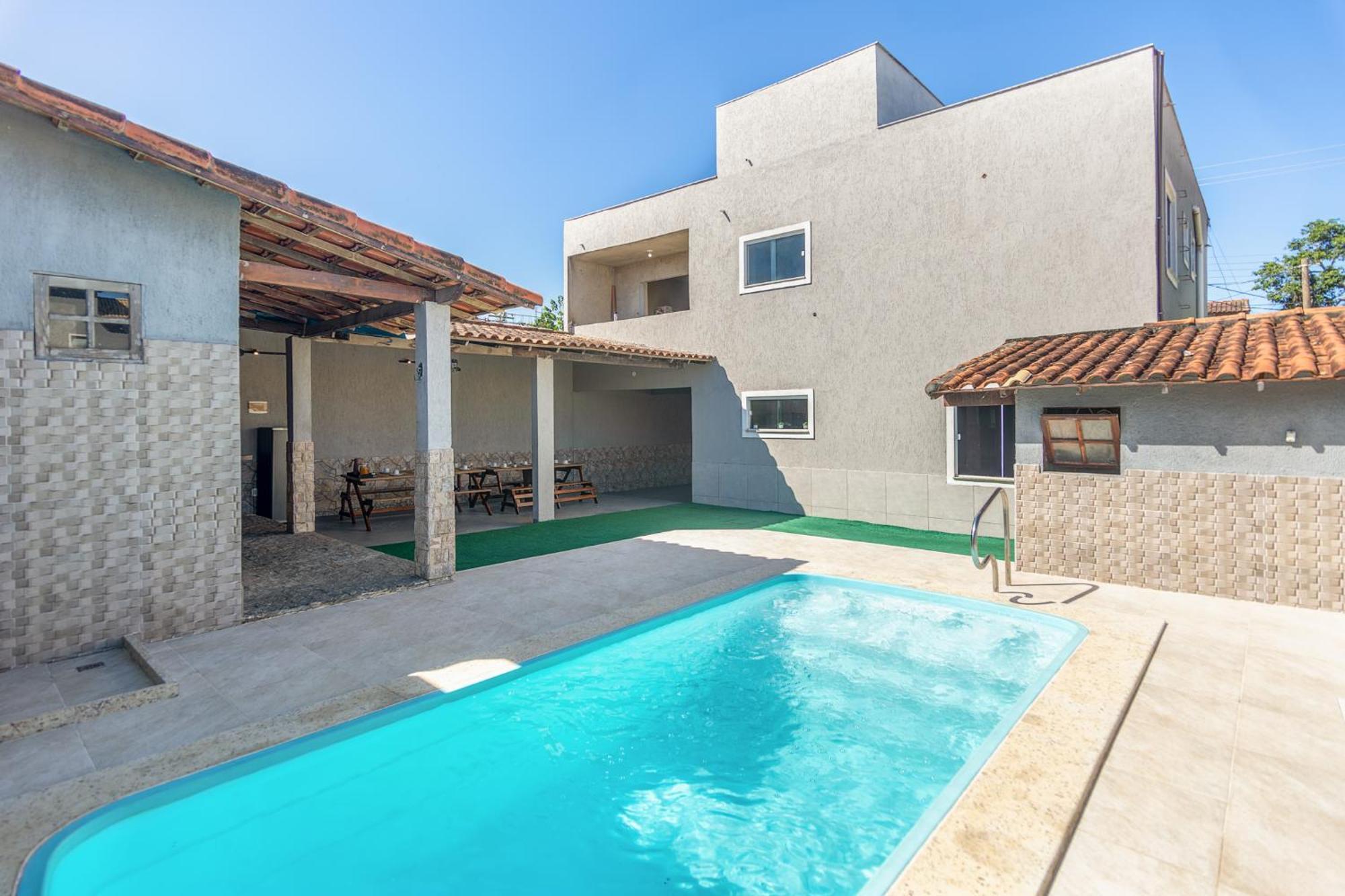 Refugio Tropical Casa De Praia Com Piscina Aquecida E 4 Suites E Garagem 3 Carros, 800 Mtrs Da Praia Internet 700 Mbps, Condominio Privado Com Pista De Skate , Quadra De Futevolei , Campos E Quadras De Futebol! Cabo Frio Exteriör bild